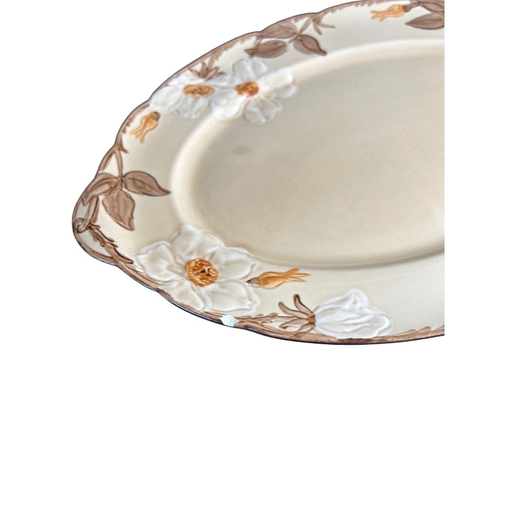 Franciscan Cafe Royal Oval Serving Platter 13.5" Vintage Made in USA Floral - Picture 3 of 7